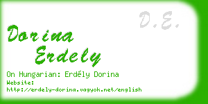 dorina erdely business card