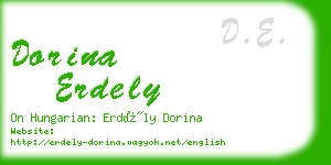 dorina erdely business card
